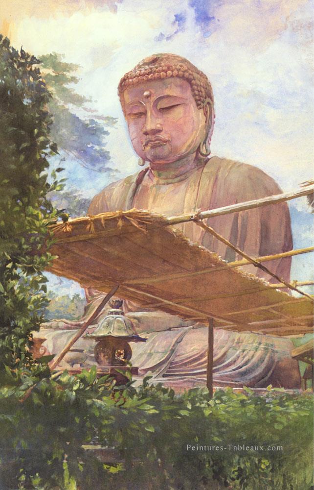La grande statue du Bouddha Amida à Kamakura John LaFarge Peintures à l'huile